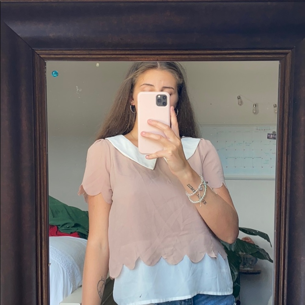 Mauve Collared Blouse